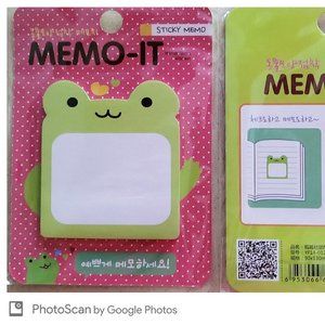 Kawaii Tree Frog Memo pad sticky Post-it note Stationery set